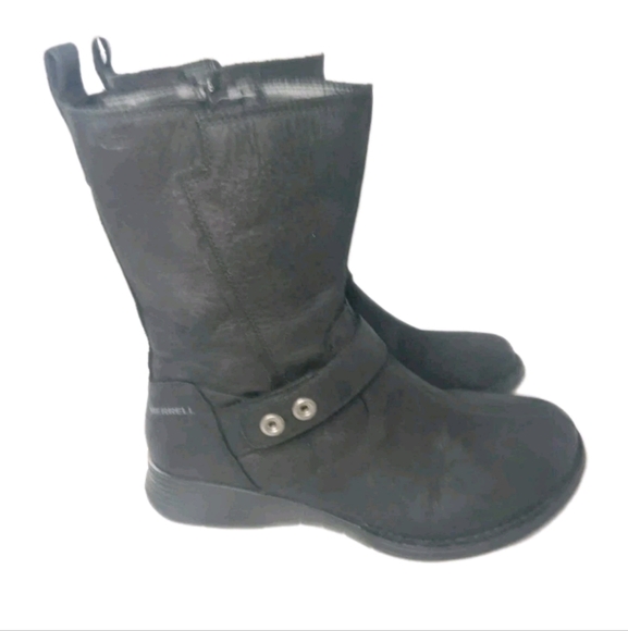 Merrell Women's Travvy Mid Waterproof Boot Size 8.5 Black - Picture 1 of 9